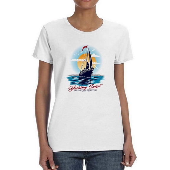 Yachting Spirit Shaped T-Shirt Women -Image by Shutterstock, Female XX-Large