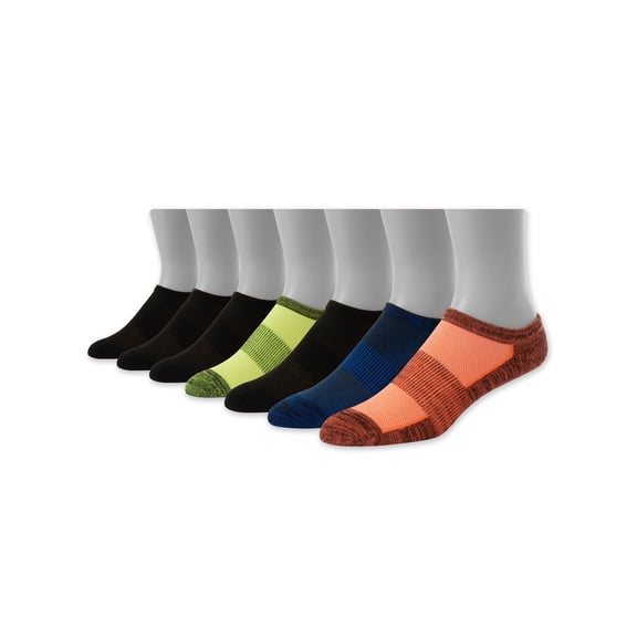 Hanes Boys' Performance No Show Socks, X-Temp, 6-Pairs Green/Blue M