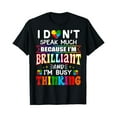 thumbnail image 1 of Je Ne Parle Pas Beaucoup T-Shirt Cadeau Autisme Garçons Filles - Blanc - 3TG, 1 of 2