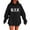 Black, variant on Bibifish Hoodies For Women Preppy New York City Letter Print Fall Oversized Hoodies Casual Long Sleeve Pockets Pullover Tops