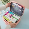 thumbnail image 4 of Inteprter Kit de emergencia bolsa al aire libre vacío impermeable Oxford tela organizador de almacenamiento cierre de cremallera Camping paquete caso Almacenamiento y organización del hogar Rosa Inteprter HA060595-01, 4 of 6