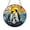 Acrylic 3.5 Inch, variant on Stained Glass Style Penguin Panel, Decorative Ocean Window Art for Nature Inspired Home Accents