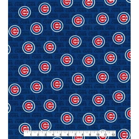 Chicago Cubs Mini MLB National League Central Cotton Fabric (1 yard)