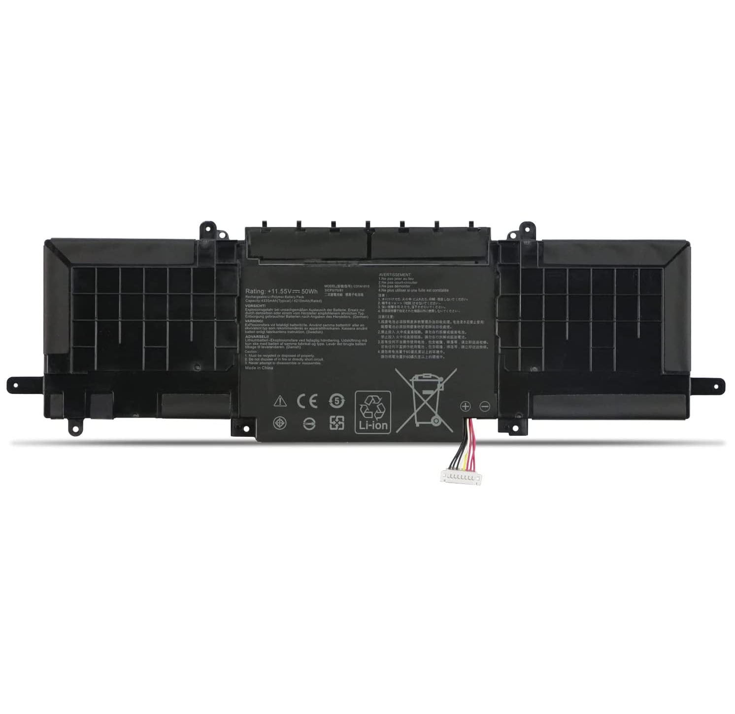 ZTHY 50Wh Laptop Battery Replacement For Asus ZenBook 13 UX333 Series (C31N1815, 11.55V, 4335mAh)