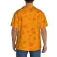 thumbnail image 7 of PAYOHTO Halloween Pattern Element Mens Hawaiian Casual Short-sleeved Shirt Tropical Summer Beach Button Down Shirts, 7 of 7