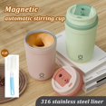 thumbnail image 2 of Automatic Self Stirring Mug, Coffee Milk Mixing Cup, Magnetic Stirring, Stainless Steel Electric Blender, 400ml (Brown,301-400ml), 2 of 7