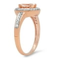 thumbnail image 2 of Dazzlingrock Collection 10K Oval Cut Morganite & Round Cut White Diamond Ladies Halo Bridal Engagement Ring, Rose Gold, Size 6.5, 2 of 4