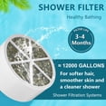 thumbnail image 2 of Replacement filter for bathtub water filters, compatible with bathtub water filters, multi-stage shower filtration for hard water, reduces chlorides. (Pack of 3), 2 of 4