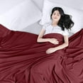 thumbnail image 3 of Sábana plana Utopia Bedding Queen, suave microfibra, color burdeos, 3 of 7