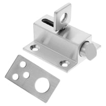 WRISTBIQUE 1Pcs Silver Square Stainless Steel Door Window Spring Latch for Indoor Use Security Latch Lock 1.7x1.8x1.2in
