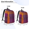 thumbnail image 4 of Balery Purple Yellow Buffalo Plaid Vintage Canvas Backpack for Men and Women - Large Capacity, Durable Travel Laptop Bag for School, Work, Hiking, and Outdoor Activities, 4 of 7