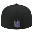thumbnail image 4 of Men's New Era  Black Minnesota Vikings Color Pop 59FIFTY Fitted Hat, 4 of 5