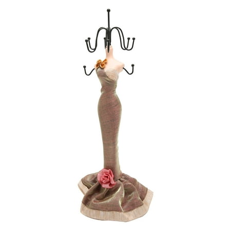Jewelry Display Tower Rack, Iron Prevent Tangled Up Sturdy Stable Standing Jewelry Holder Mannequin Model For Home Use