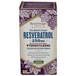 Best Resveratrol 250 mg with Ptero - 60 Capsules by Reserveage Nutrition deal