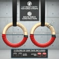 thumbnail image 2 of Synergee Wood Olympic Gymnastics Rings 1" Grip With Adjustable Straps For Pull Ups, Dips and Muscle Ups, 2 of 7