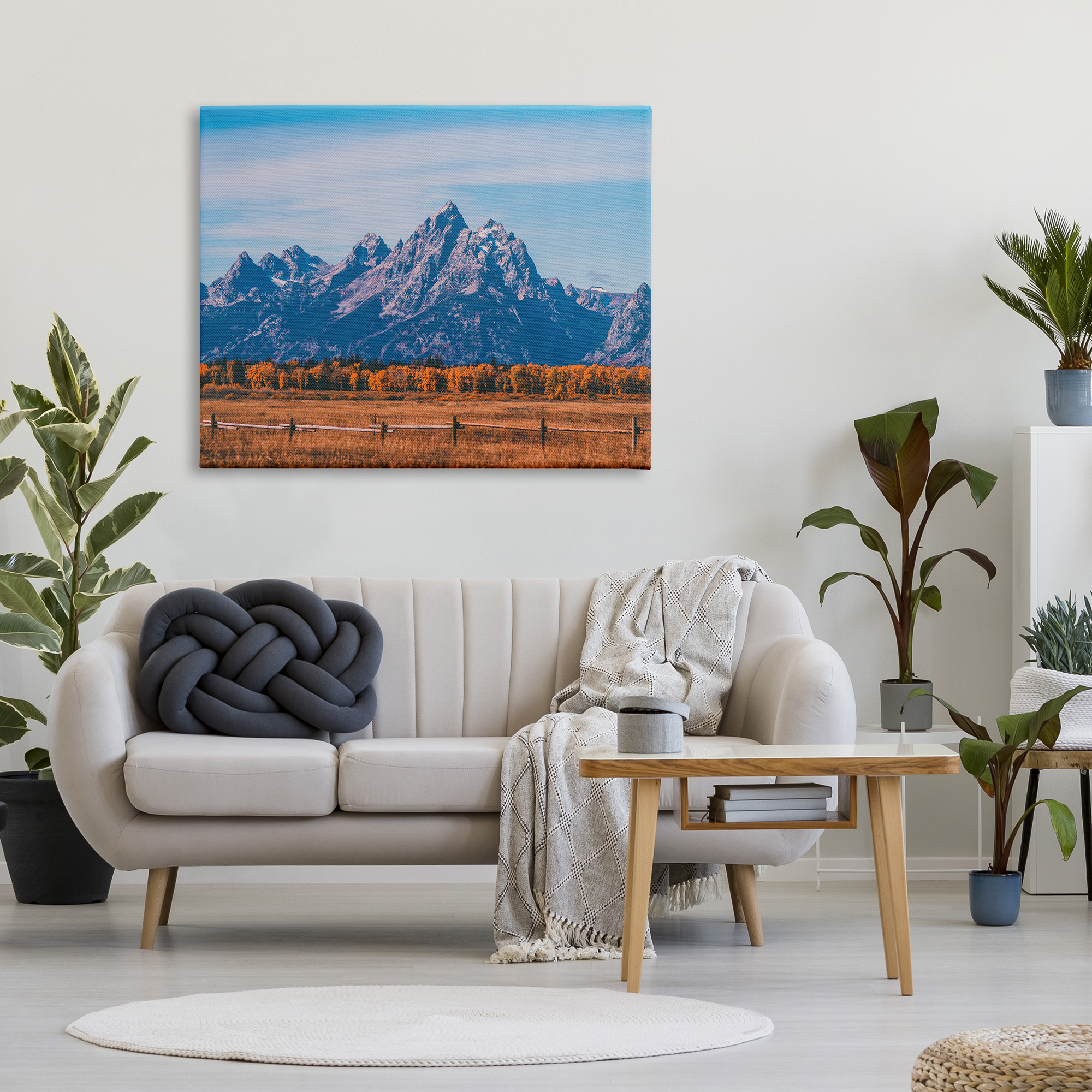 Stupell Industries Countryside & Mountain Peaks Landscape Photography Gallery Wrapped Canvas Art Print Wall Art, 48 x 36