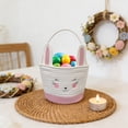 thumbnail image 6 of Sahpxhe Easter Woven Basket with Handle Eggs Hunt Storage Bunny Baskets for Living Room Bedroom Easter Decoration, 6 of 6