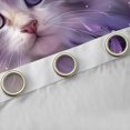 thumbnail image 4 of Manfei Cartoon Cat Lover Black Out Curtains, Kawaii Kitten Animal Curtains Pack of 2 (42x63 Each), Dreamy Purple Floral Bedroom Curtains, Curtains and Drapes Decor, 4 of 6