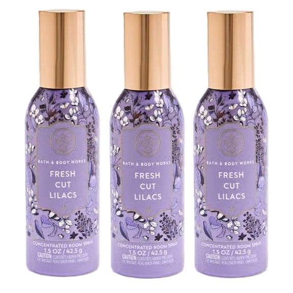 Fresh Cut Lilacs Concentrated Room Spray by Bath and Body Works - Pack of 3