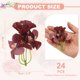 thumbnail image 2 of Flor de Orquídea Artificial para Centro de Mesa con Velas Flotantes, 24 Pcs Relleno de Jarrón de Flores Mini, Rojo Vino, 2 of 6