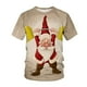 thumbnail image 3 of Camiseta de manga corta con estampado 3d de Papá Noel para hombre, Camiseta holgada de talla grande, Top transpirable cómodo, regalo de Navidad, Verano, 3 of 4