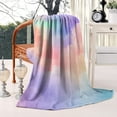 thumbnail image 2 of Pastel Rainbow Clouds Blanket,Comfortable Soft Flannel Throw Blanket,All Season,Warm Lightweight Blankets for Sofa Bed Couch Living Room Chair,40"x50", 2 of 4