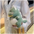 thumbnail image 5 of Green 2026 Dinosaur Plush Shoulder Bag For Kids Cute Stuffed Animal Crossbody Purse Toy, 5 of 6