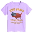 thumbnail image 5 of TOWED22 American Flag Girls Tee 4th of July Tops Patriotic T-Shirts Comfortable Short Sleeve Shirts(Purple,11-12 Y), 5 of 5