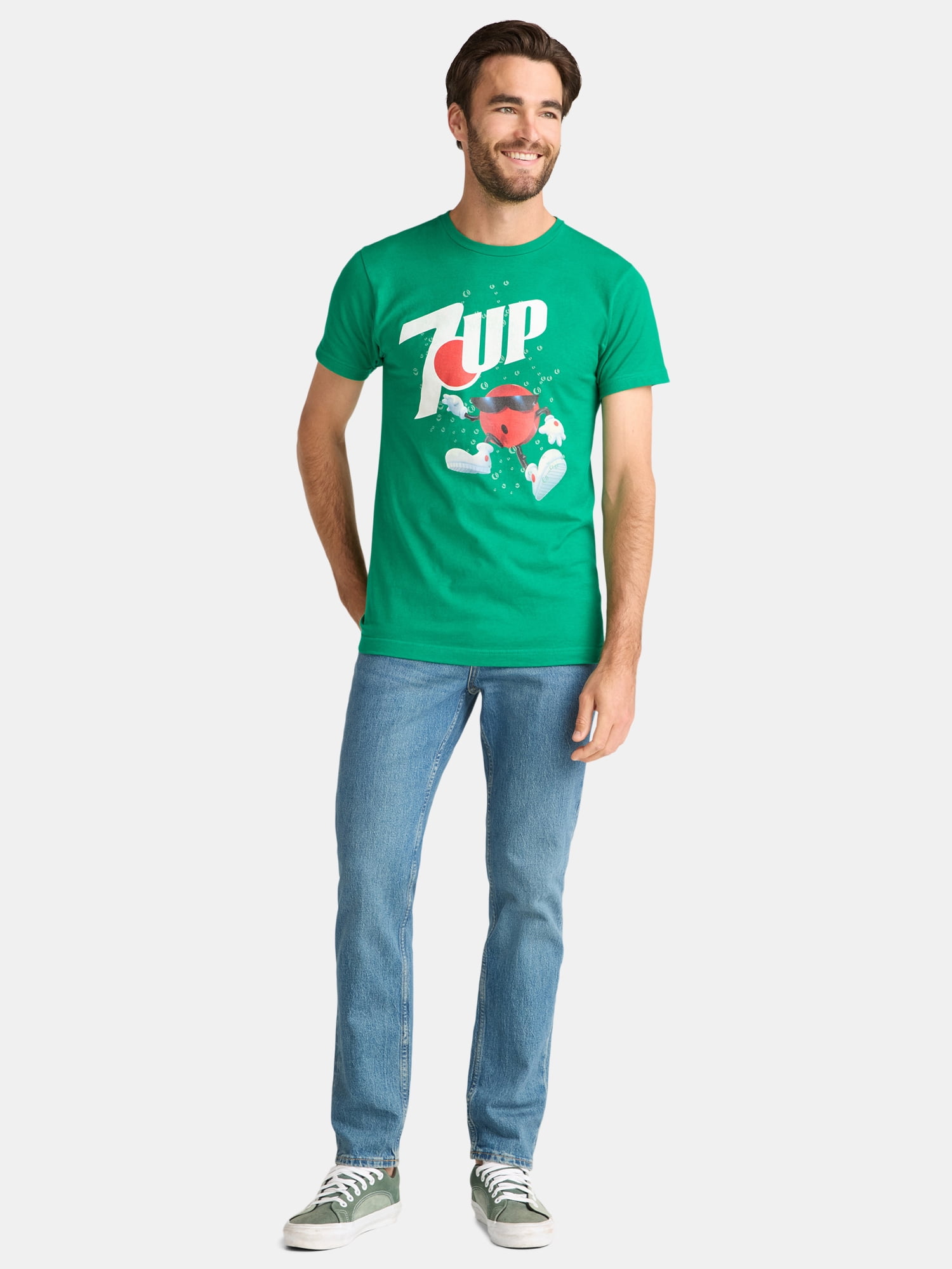7UP Men's Graphic Tee with Short Sleeves, Sizes S-3XL