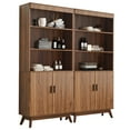 thumbnail image 3 of PHOYAL 68" Tall Fluted Kitchen Pantry Storage Cabinet, Large Storage Cabinet with 3 Adjustable Shelves and 2 Doors, Freestanding Cupboard Buffet for Kitchen, Dining Room, Walnut, 3 of 7