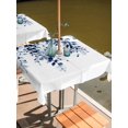 thumbnail image 2 of Outdoor Tablecloths with Umbrella Hole & Zipper, Blue Eucalyptus Leaves 54x54 Inch Square Tablecloths, Weeping Botanical Watercolor Waterproof Table Cloth, Patio/Pool/Picnic Table Covers, 2 of 8
