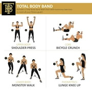 Total Body Band, 20 lbs, Heavy, Charcoal, Full Body Workout Band, Strength & Core Training
