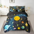 thumbnail image 3 of Manfei Galaxy Planet 7-Piece Twin Bedding Sets,Solar System Bedding Comforter Set,Outer Space Theme Sheet Sets For Boys Kids,Ultra Soft Home Decor Reversible, 3 of 9