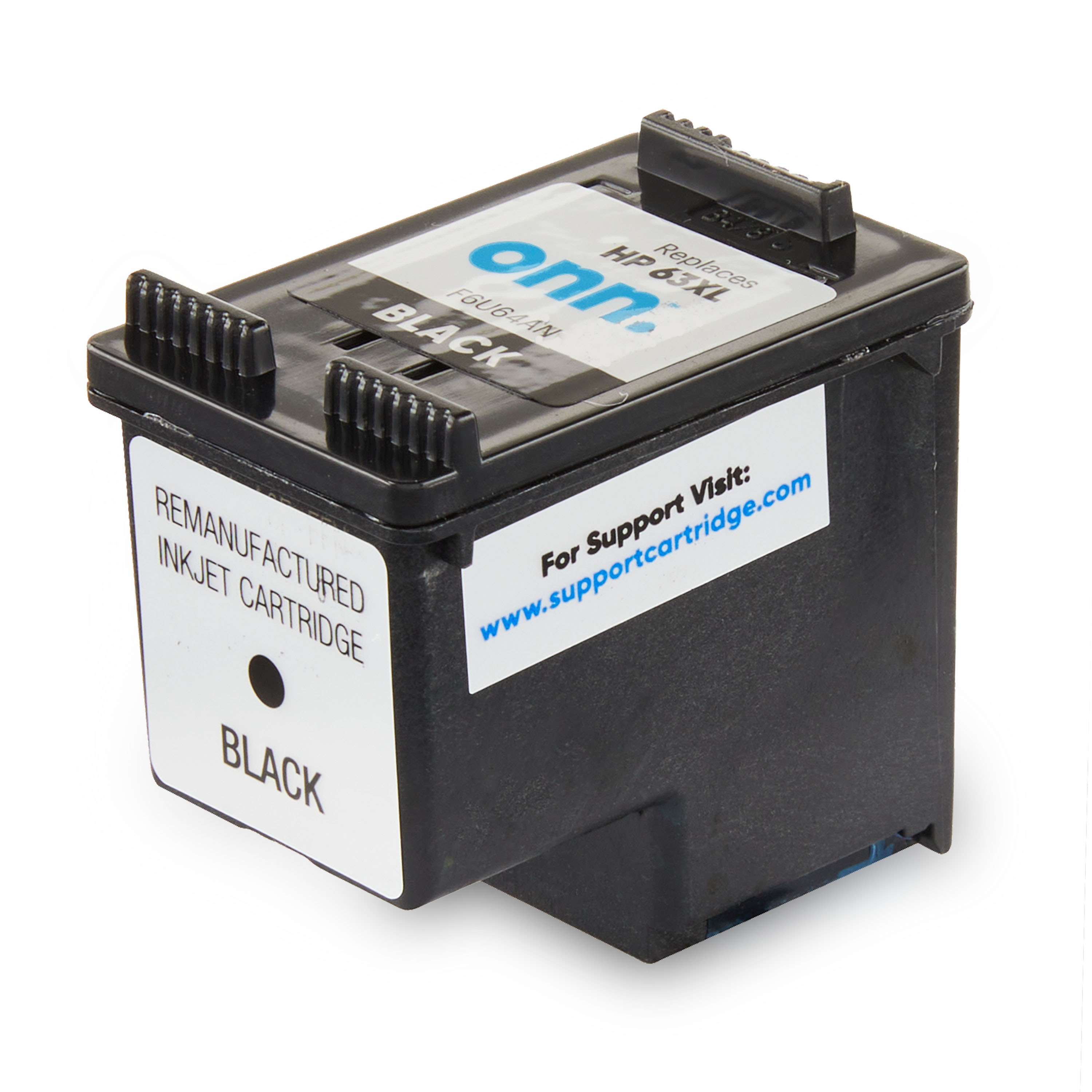 onn. Remanufactured 63XL HP Ink Cartridge, Black