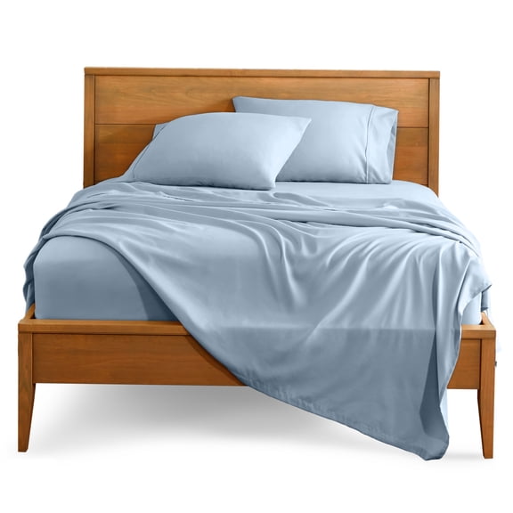 Bare Home Juego de Sábanas de 4 Piezas Premium 1800 Collection, Tamaño Queen, Azul Polvoriento