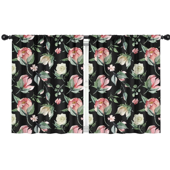 Blackout Kids Curtains,Pioneer Flower Childrens Insulated Curtains Set Of 2,Bedroom Essentials,Toddler Room Decor 42x54in(106x137cm)