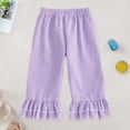 thumbnail image 2 of Hessimy Girls Soft Workout Sweatpants Lightweight Casual Athletic Joggers Pants with Pockets(Purple,9-12 Months), 2 of 7
