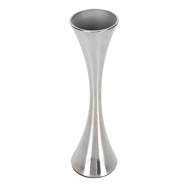 Florero de acero inoxidable, innovador, elegante, estilo moderno, florero de Metal de boca redonda para mesa de sala de estar