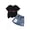 Black, variant on Shachafan Girls Summer Outfit Fashion Printed T Shirt And Denim Skirt Casual Two Piece Playwear Sweatsuits for Girls
