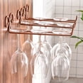 thumbnail image 4 of Decoración de barra de pared para almacenamiento en una sola fila Estante para copas de vino al revés, 4 of 8