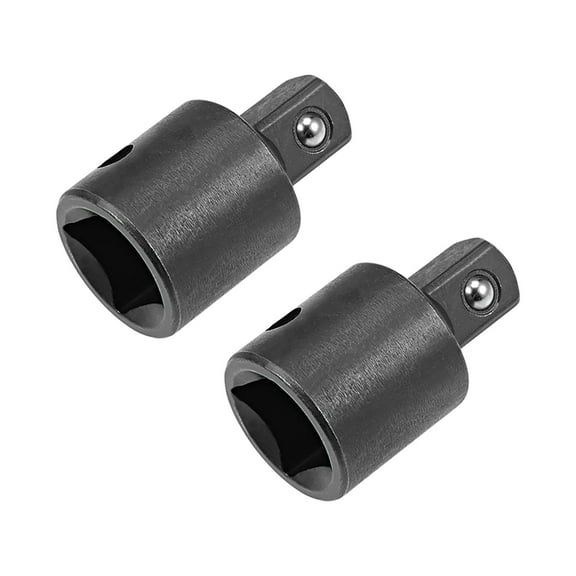 Uxcell 1/2 Inch Drive (F) x 3/8 Inch (M) Socket Reducer, Female to Male, Cr-V Black 2pcs