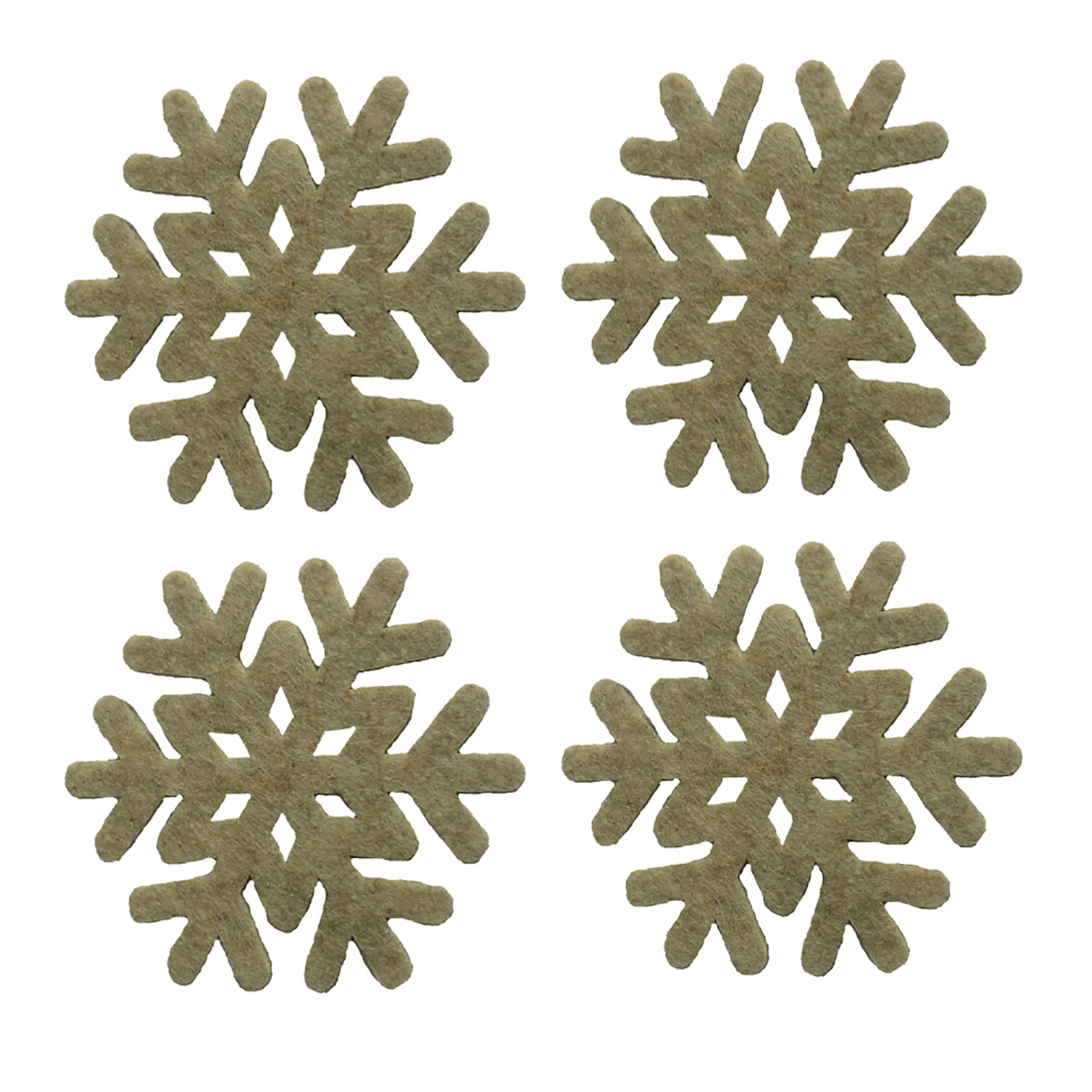 4 Pcs Snowflake Design Cork Coasters Drink Coffee Tea Cup Mat Pad For Home S