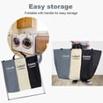 thumbnail image 6 of AirSMall Organized Foldable 3 Bins Laundry Hampers with Aluminum Frame, (White+Grey+Black), 6 of 8