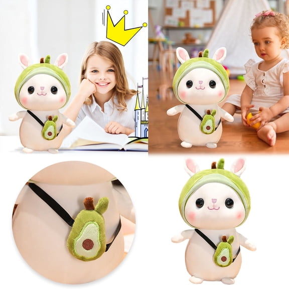Musatteng Easter Bunny Plush & Roleplay Bundle - Soft Stuffed Animal Toy & Doll Dress-Up Kit for Kids 3 , Birthday/Easter Gift Set with Music Play