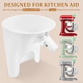 thumbnail image 6 of 2 PCS Flour Funnel for KitchenAid Mixer 7 Qt, Anti-Splash Attachment for Tilt-Head Stand Mixer 7 Quart (KSM70), Dishwasher Safe No-Mess Baking Tool, Easy Pour Accessory (White), 6 of 11