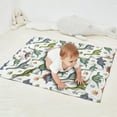 thumbnail image 2 of Watercolor Dinosaurs Eggs Plants Pattern Blanket,Comfortable Soft Flannel Throw Blanket,All Season,Warm Lightweight Blankets for Sofa Bed Couch Living Room Chair,30"x40", 2 of 4