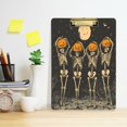 thumbnail image 2 of FORMRS Acrylic Clipboard with Low Profile Clip Standard A4 Letter Size, 12.5" x 9", Beige Halloween Skeleton, 2 of 8