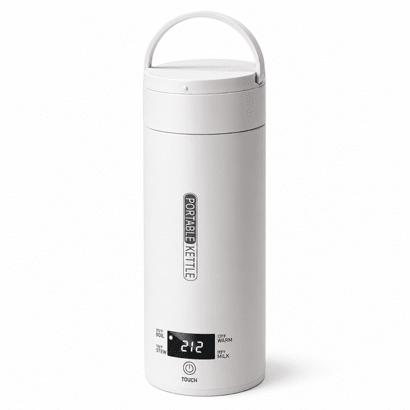Portable Travel Electric Kettle,500ml/17.6oz Small Mini Electric Kettle Tea Coffee Hot Water Boiler,4 Temperature Controls,Auto Shut Off & Boil Dry Protection with BPA Free 304 Stainless Steel