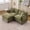 Green, variant on Modular Sectional Sofa with Movable Ottoman, 75" 3-Seat Modern Couches for Living Room, Comfy L Shaped Couch Set with Deep Seat for Office and Apartment, Black Chenille Fabric
