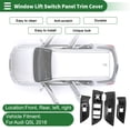thumbnail image 2 of Unique Bargains Window Lift Switch Panel Trim Cover for Audi Q5L 2018 Front Rear Car Door Window Control Button Interior Accessories Carbon Fiber Black, 2 of 6